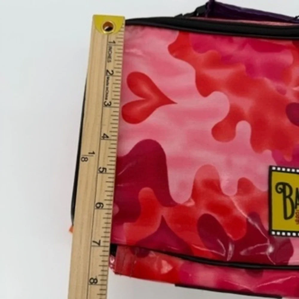 Bazoongi Kids Pink Red Heart Camo Insulated Lunch Box NWT School Bag Cooler‎